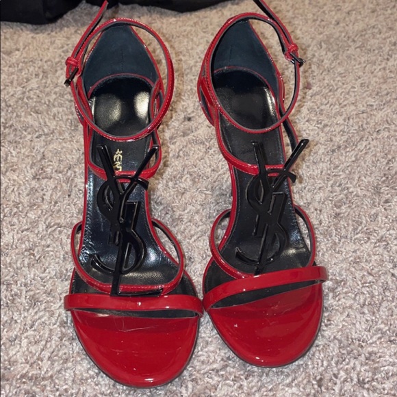 Yves Saint Laurent Shoes - Red Cassandra YSL Heel